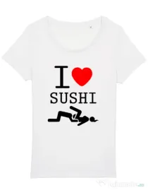 Tricou STANLEY STELLA dama I love sushi Alb