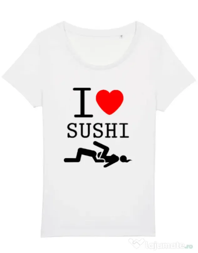 Tricou STANLEY STELLA dama I love sushi Alb