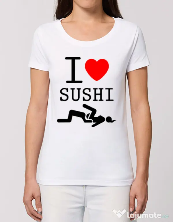 Tricou STANLEY STELLA dama I love sushi Alb