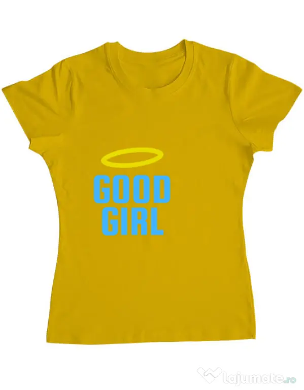 Tricou ADLER dama Good girl Galben