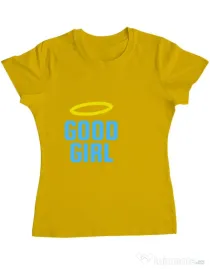 Tricou ADLER dama Good girl Galben