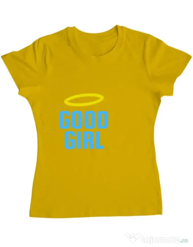 Tricou ADLER dama Good girl Galben