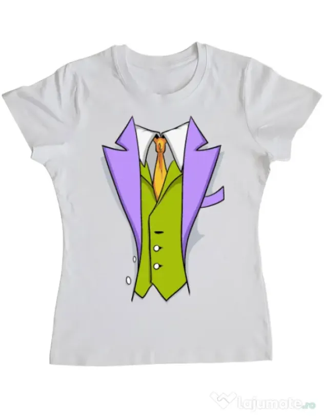 Tricou ADLER dama Gentleman suit Alb