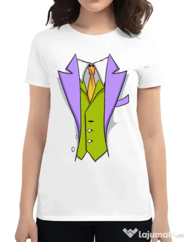 Tricou ADLER dama Gentleman suit Alb