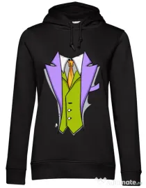 Hoodie dama cu gluga Gentleman suit Negru