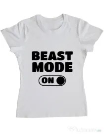 Tricou ADLER dama Beast mode Alb
