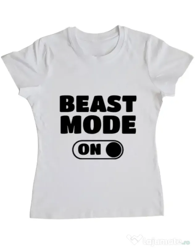 Tricou ADLER dama Beast mode Alb