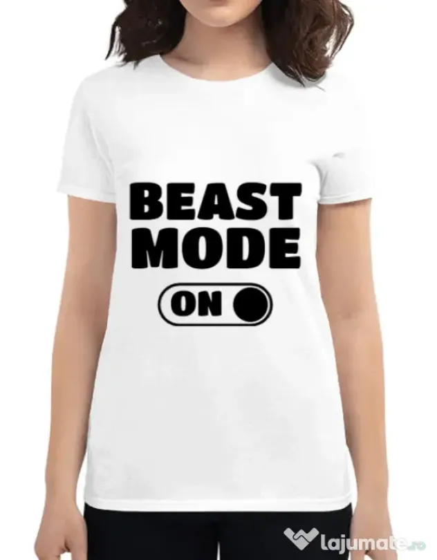 Tricou ADLER dama Beast mode Alb