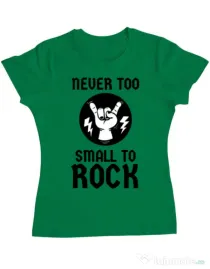 Tricou ADLER dama Never too small to rock Verde mediu