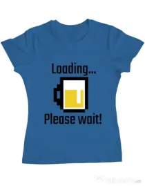 Tricou ADLER dama Beer loading Albastru azuriu