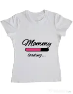 Tricou ADLER dama Mommy loading Alb