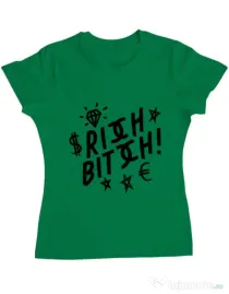 Tricou ADLER dama Rich bitch Verde mediu