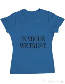 Tricou ADLER dama In vogue we trust Albastru azuriu