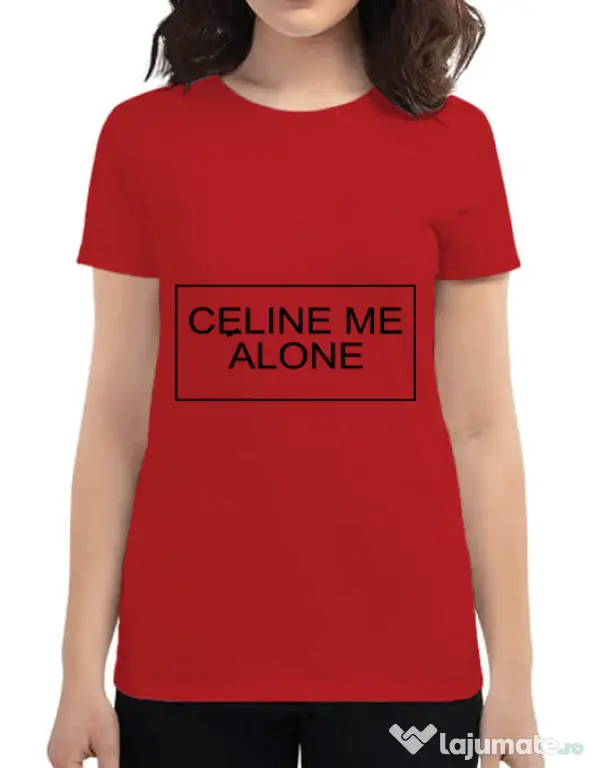 Tricou ADLER dama Celine me alone Rosu
