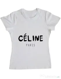 Tricou ADLER dama Celine paris Alb