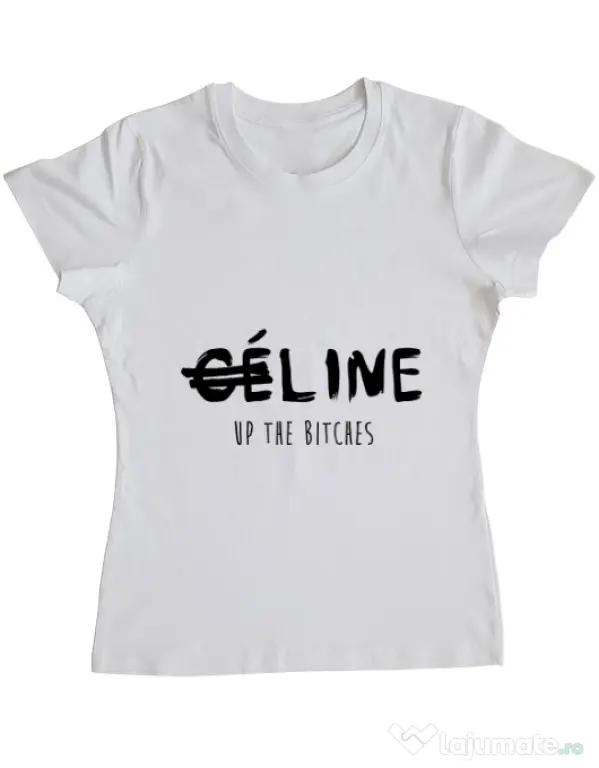 Tricou ADLER dama Line up bitches Alb