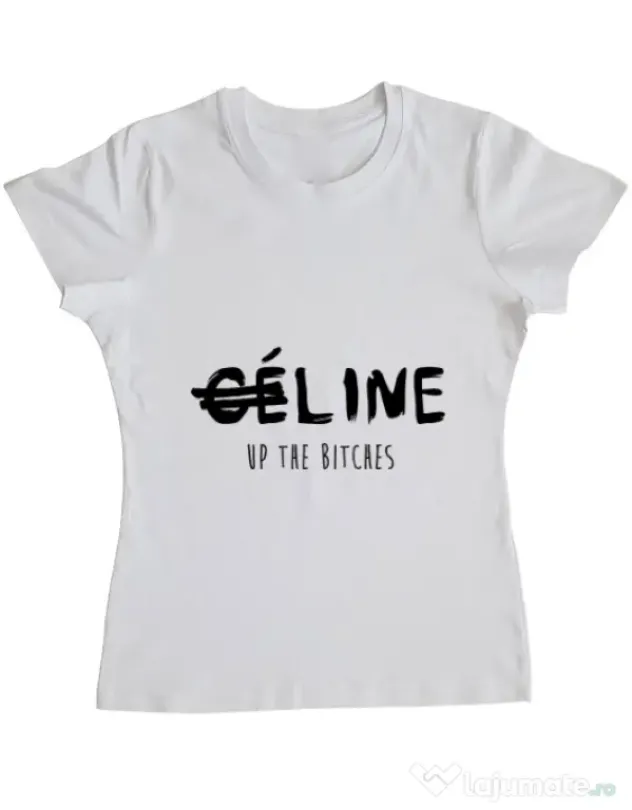 Tricou ADLER dama Line up bitches Alb