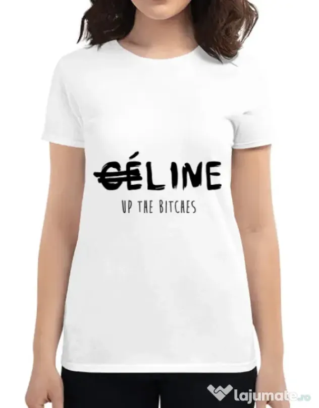 Tricou ADLER dama Line up bitches Alb