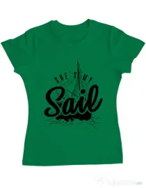 Tricou ADLER dama She s my sail Verde mediu