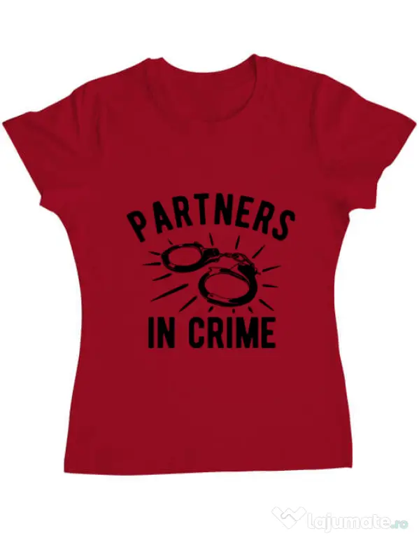 Tricou ADLER dama Partners in crime 1 Rosu
