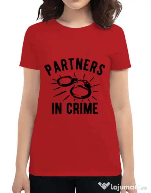 Tricou ADLER dama Partners in crime 1 Rosu