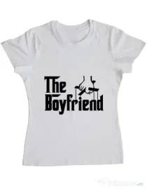 Tricou ADLER dama The boyfriend Alb