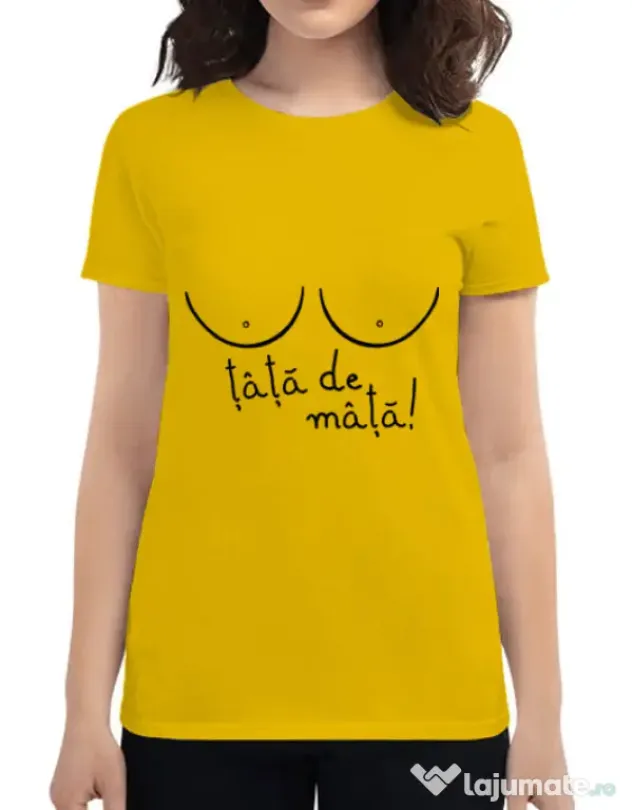 Tricou ADLER dama Tits Galben