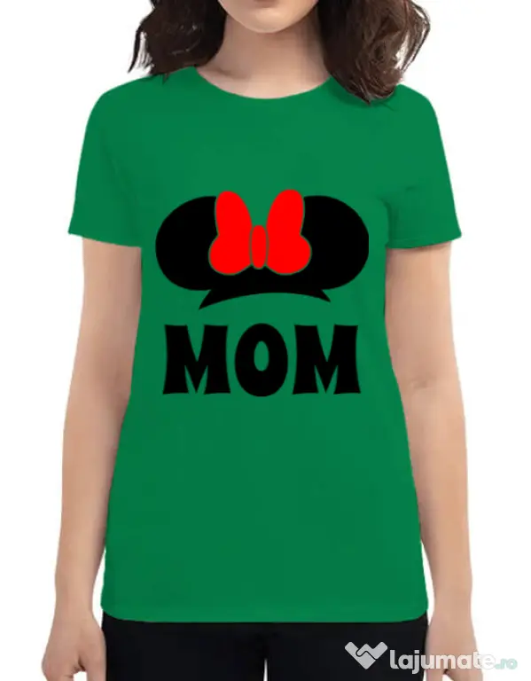 Tricou ADLER dama Mouse mom Verde mediu