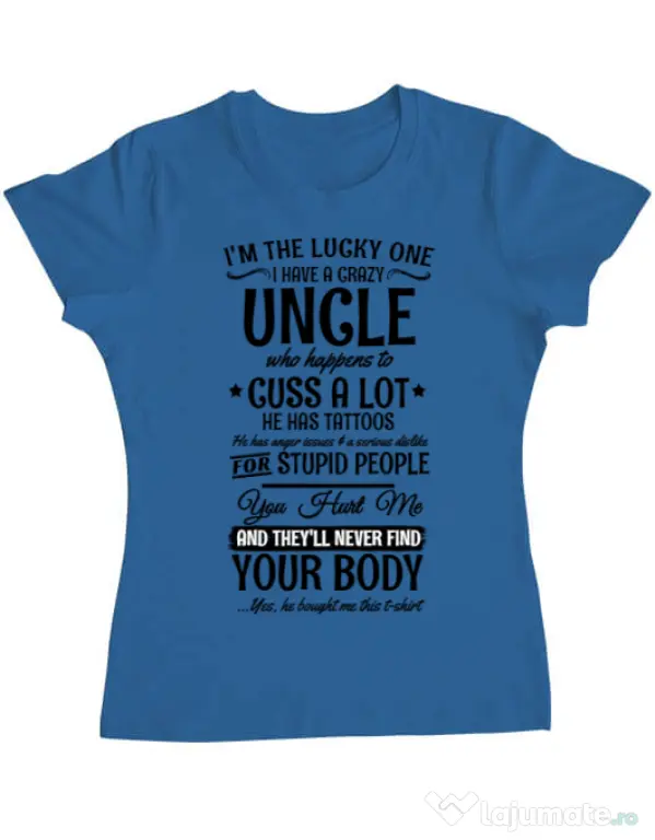 Tricou ADLER dama The lucky one Albastru azuriu