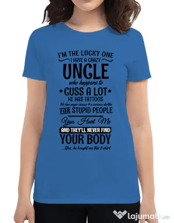 Tricou ADLER dama The lucky one Albastru azuriu