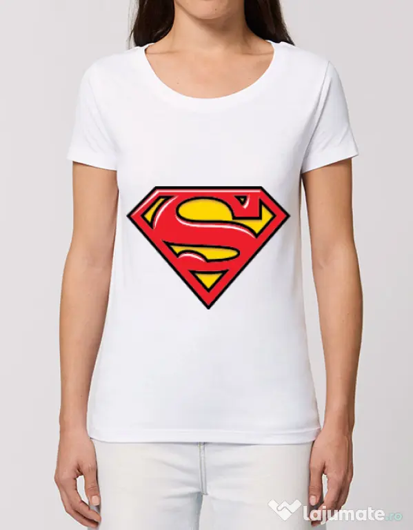 Tricou STANLEY STELLA dama Superman Alb