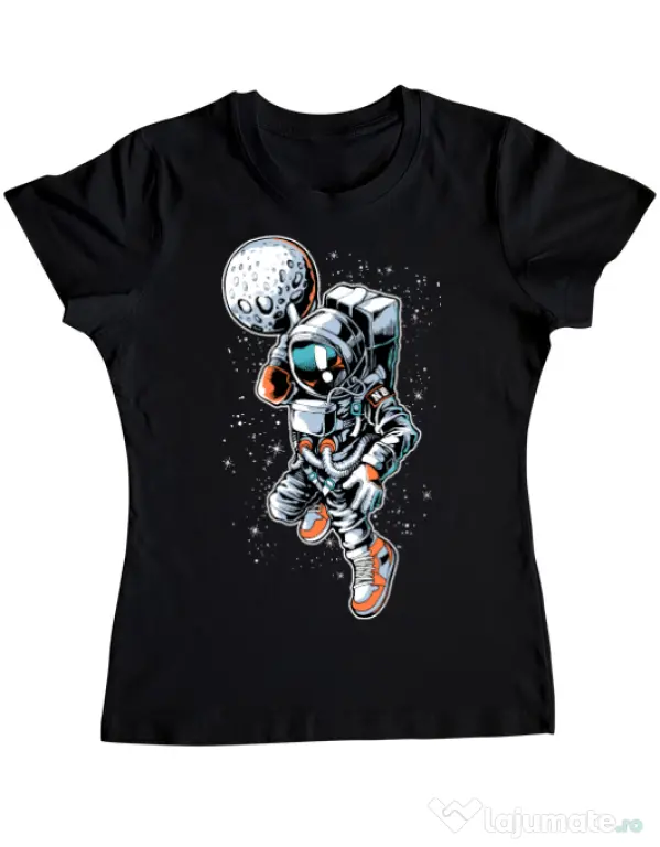 Tricou ADLER dama Astronaut Negru