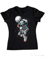 Tricou ADLER dama Astronaut Negru