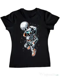 Tricou ADLER dama Astronaut Negru