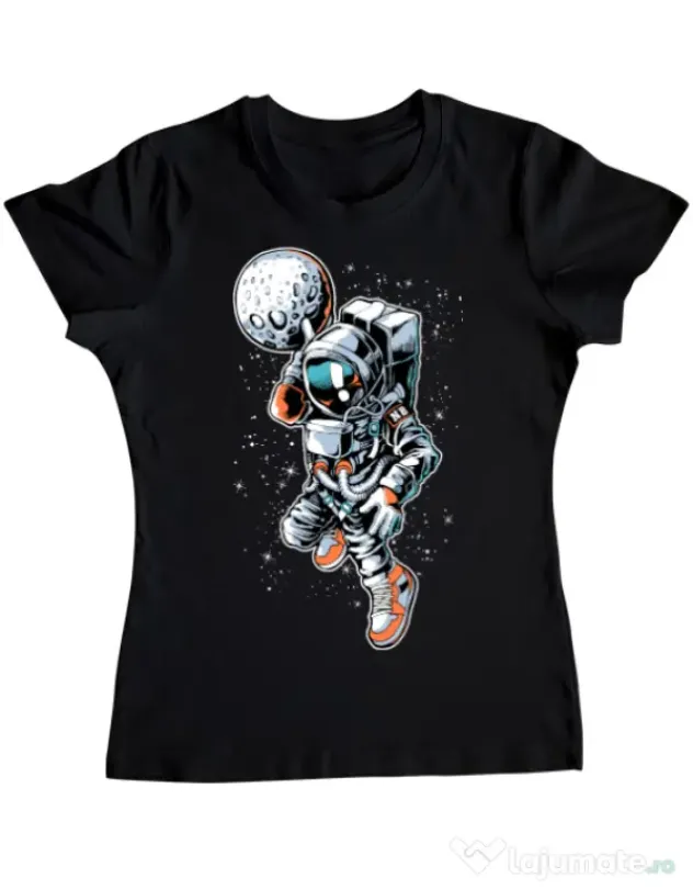 Tricou ADLER dama Astronaut Negru