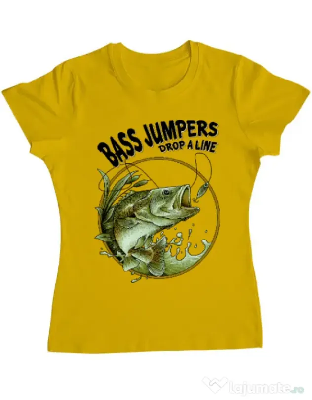 Tricou ADLER dama Bass jumpers drop a line Galben