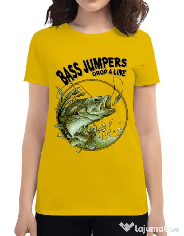 Tricou ADLER dama Bass jumpers drop a line Galben