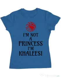 Tricou ADLER dama I'm Khaleesi Albastru azuriu
