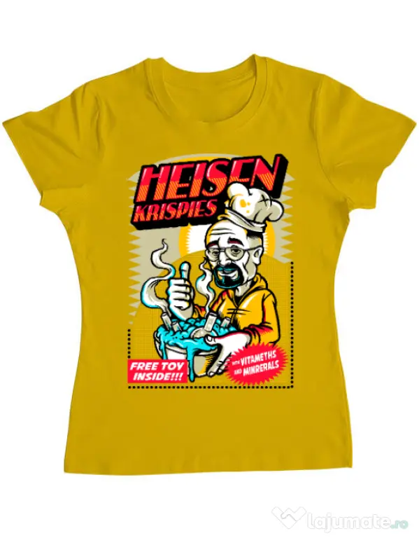 Tricou ADLER dama Heisen krispies Galben