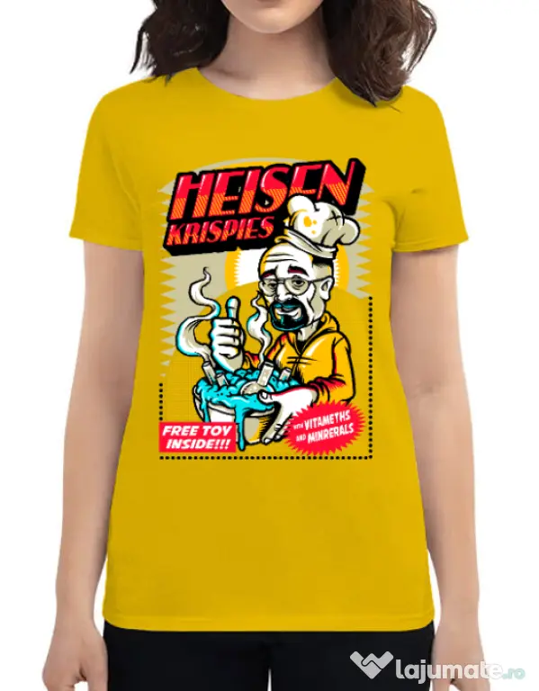 Tricou ADLER dama Heisen krispies Galben