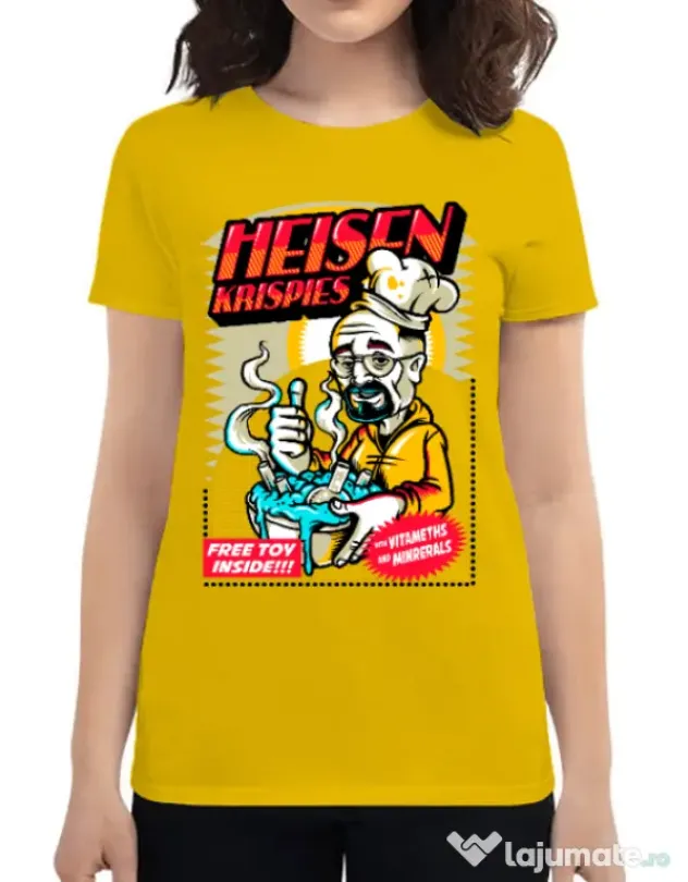 Tricou ADLER dama Heisen krispies Galben