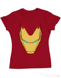 Tricou ADLER dama Iron man mask Rosu