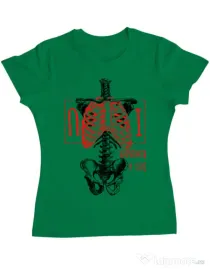 Tricou ADLER dama Just a reminder Verde mediu