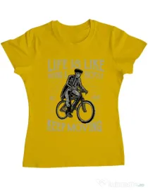 Tricou ADLER dama Keep moving Galben