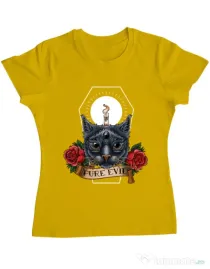 Tricou ADLER dama Pure evil Galben