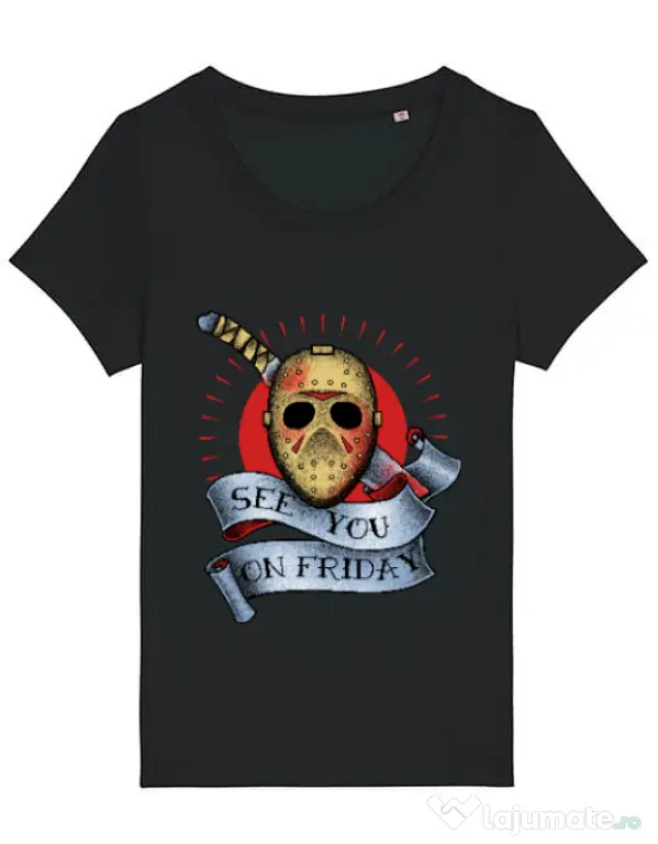 Tricou STANLEY STELLA dama See you on friday Negru