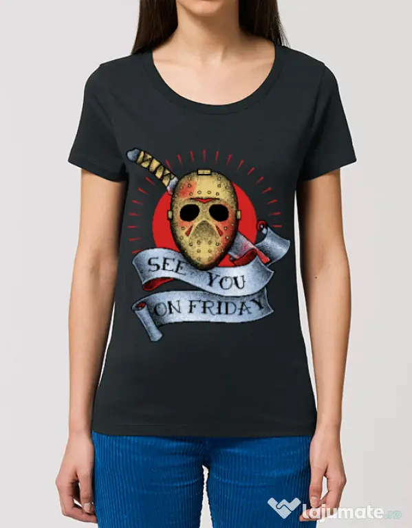 Tricou STANLEY STELLA dama See you on friday Negru