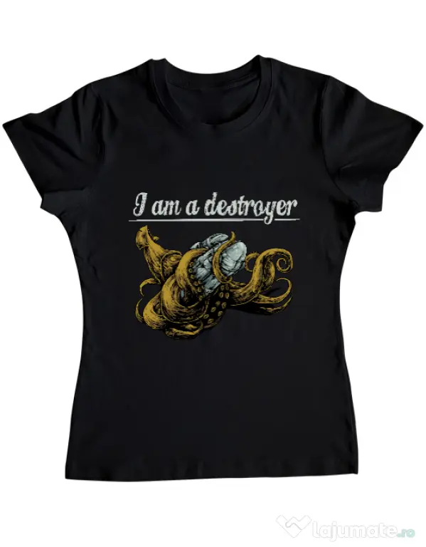 Tricou ADLER dama Destroyer Negru