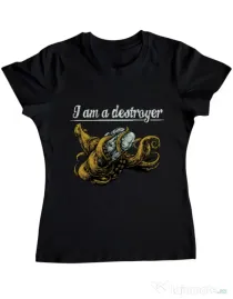 Tricou ADLER dama Destroyer Negru