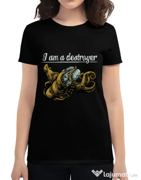 Tricou ADLER dama Destroyer Negru